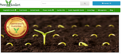 SeedBasket Gardening Store Screen 2