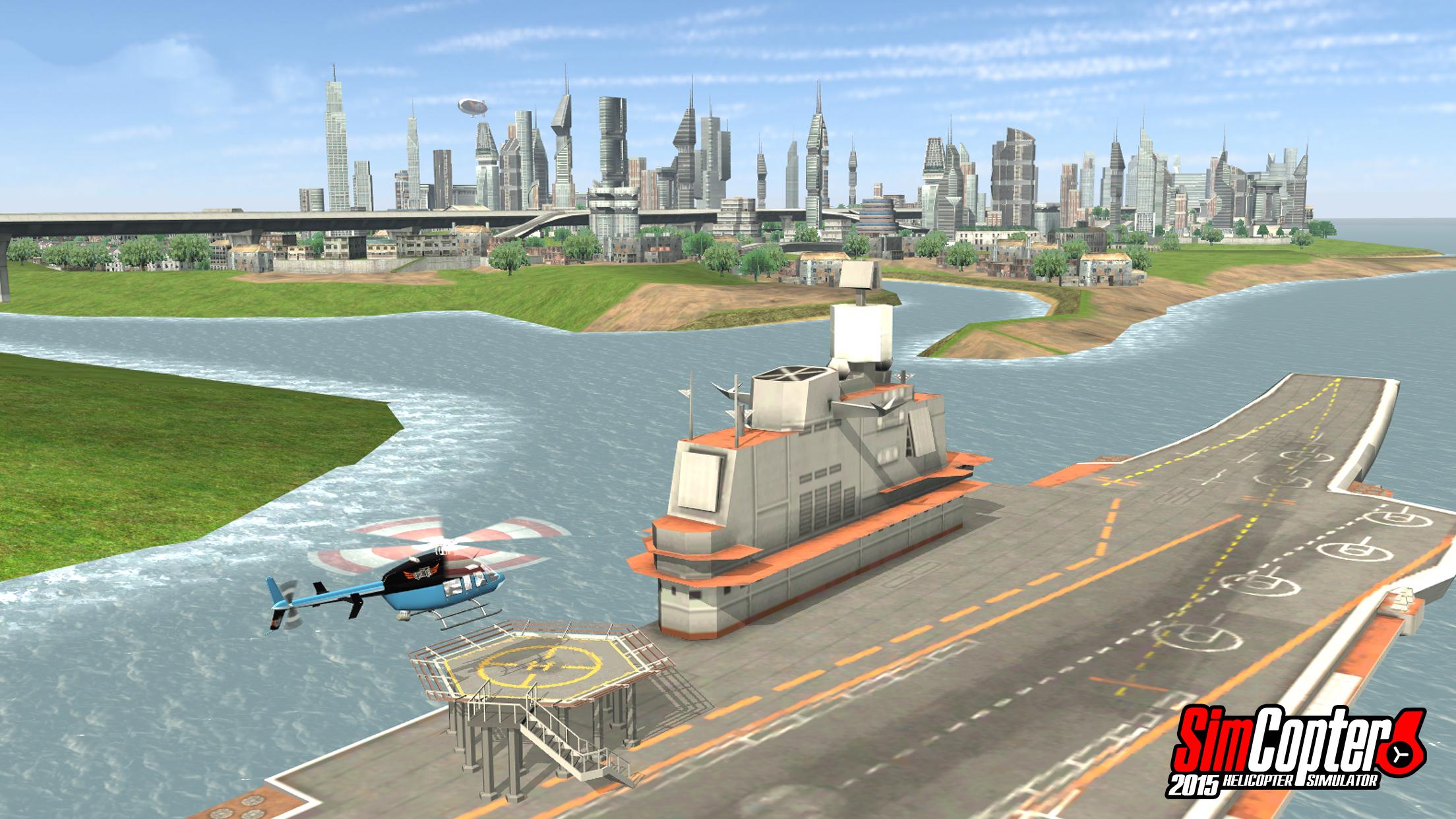 Android application Helicopter Simulator SimCopter 2015 screenshort