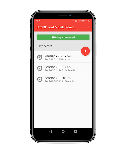 Android application SPORTident Mobile Reader screenshort
