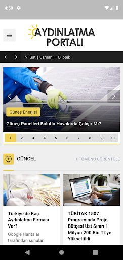 Android application Aydınlatma Portalı screenshort