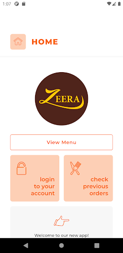 Android application Zeera Indian GL52 screenshort