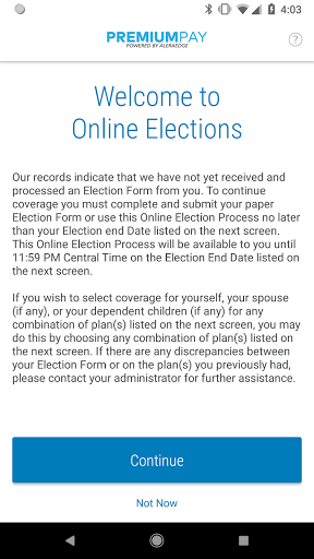 Android application PremiumPay by AleraEdge screenshort