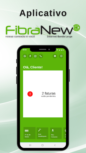 Android application FibraNew Provedor screenshort