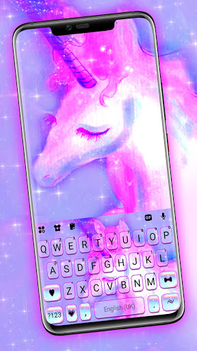 Android application Galaxy Dreamy Unicorn Keyboard screenshort