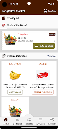 Android application Longfellow Market screenshort