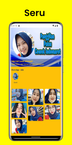 Android application Fake Call Cewek Indomalet screenshort