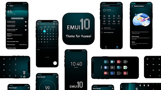 Dark Emui-10 Theme for Huawei Screenshot