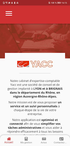 Android application YACC - Expert-Comptable à Lyon screenshort