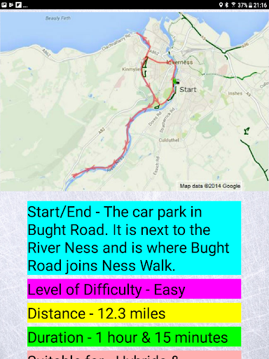 Satnav Cycle Routes –Inverness Screen 2