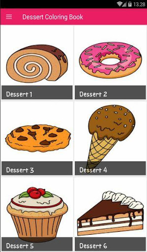 Dessert Coloring Book