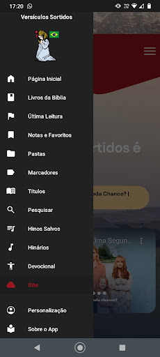 Android application Versículos Sortidos - Bíblia screenshort