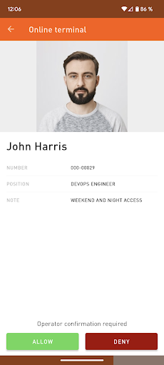 Sigur Mobile Terminal Screen 3
