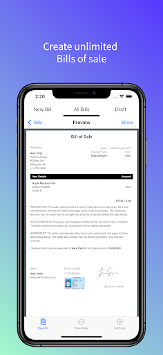 Flipr Bill of Sale Screen 3