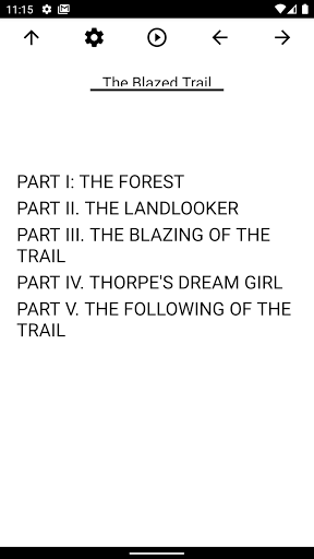 Android application Book, The Blazed Trail screenshort
