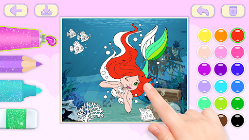 Android application Girl Coloring: Cute Girl Games screenshort