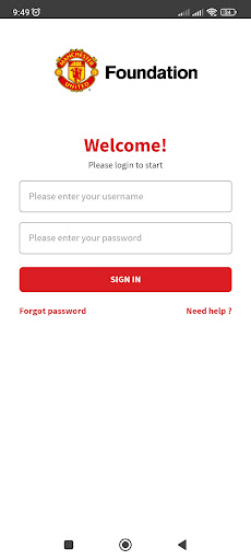 Android application MUF LMS screenshort