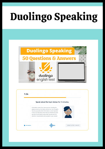 Android application Duolingo English Test App screenshort