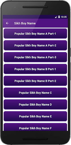 Sikh Baby Name Screen 2