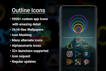 Outline Icons - Icon Pack 1.4.4 (MOD, Unlimited Money)