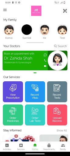 Android application Mother Care Clinic screenshort