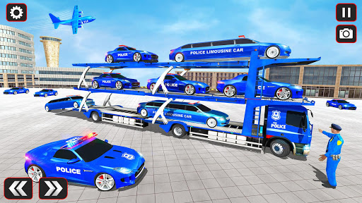 US Grand Airplane Limo Police Car Transport Games