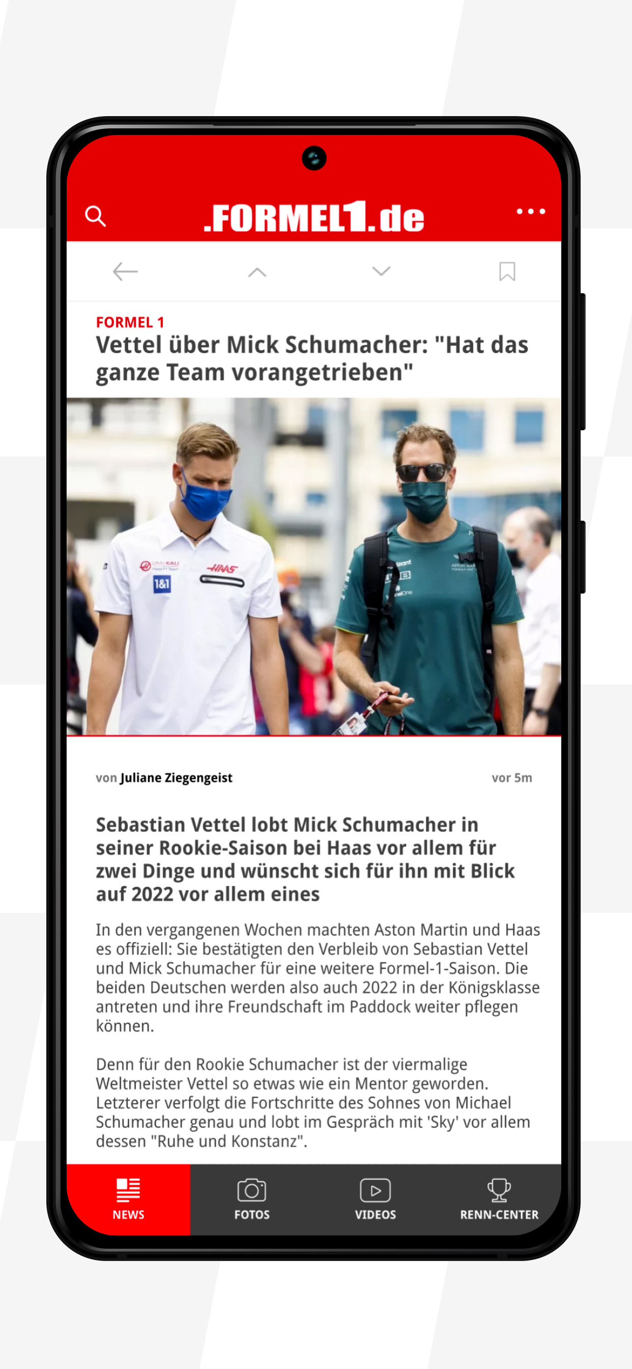 Android application Formel1.de screenshort