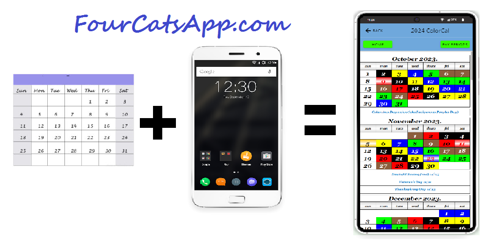 2024 ColorCal USPS calendar Latest version for Android Download APK