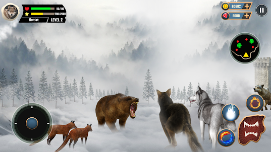 野狼模擬器遊戲 3d
