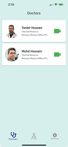 RiteCare Telemedicine Screen 2