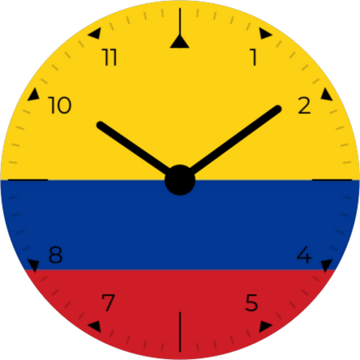 Android application Colombia Analog Watch Face screenshort