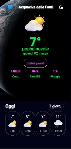 Android application Insanis Meteo screenshort