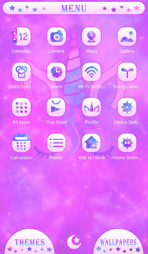 Unicorn Silhouette Theme Screen 2