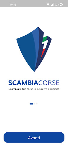 Android application ScambiaCorse screenshort