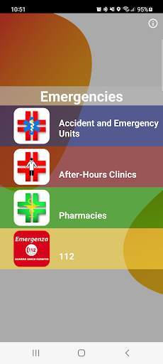 Android application Emergencies FVG screenshort