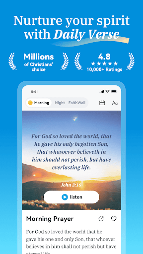 Android application Blessed - Daily Verse & Prayer screenshort