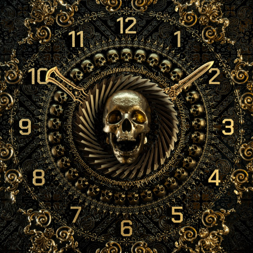 Wear OS Watch Golden Skulls logo