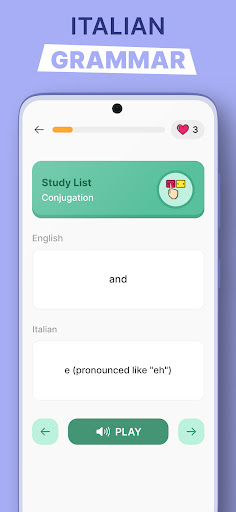 Screenshot of Learn Italian for Beginners