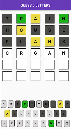 Android application Guess5Letters screenshort