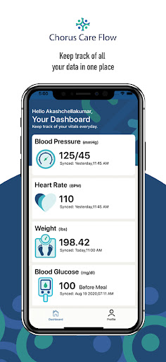 Android application Chorus Careflow screenshort