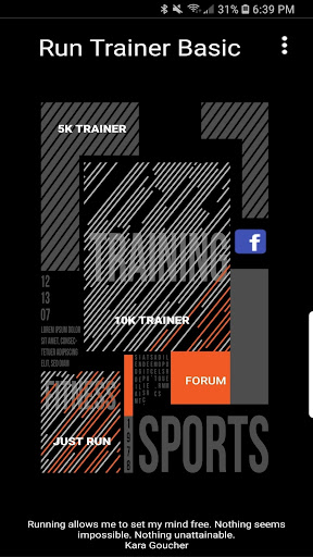 Android application Run Trainer Basic screenshort