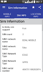 screenshot of Mobile, SIM and Location Info