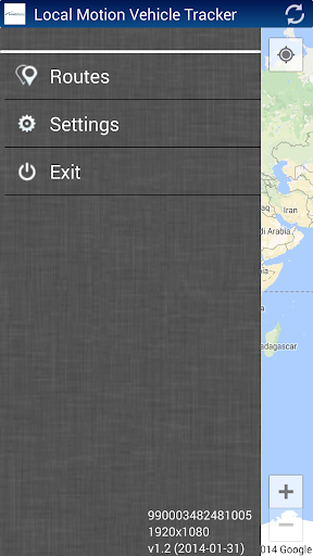 Android application Local Motion Vehicle Tracker screenshort