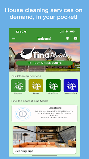 Android application Tina Maids screenshort