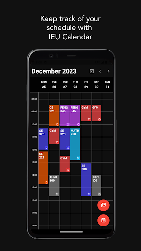 Android application IEU Calendar screenshort