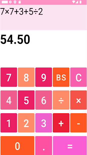 Android application Pop calculator easy function screenshort
