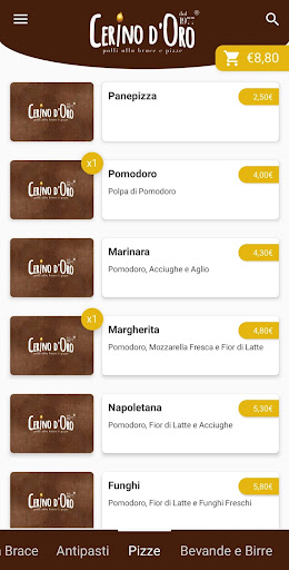 Android application Cerino d'Oro screenshort
