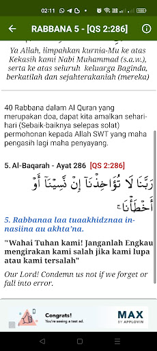Doa 40 RABBANA