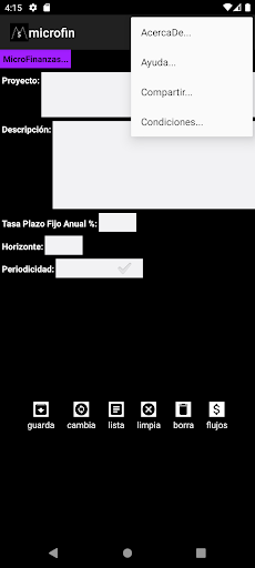 Android application microfin screenshort