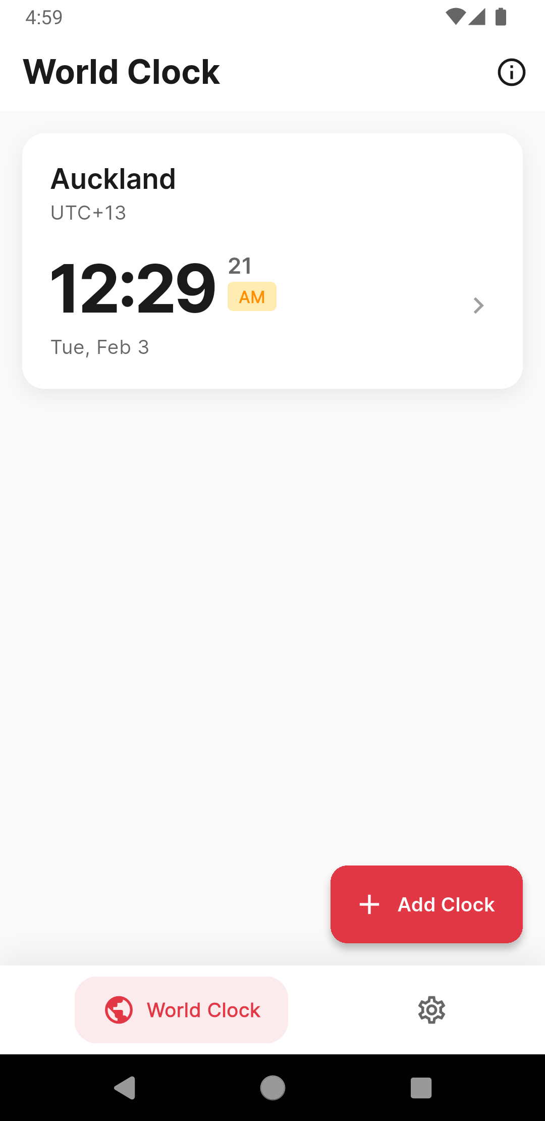 World Clock & Time Zone
