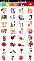 screenshot of Love Stickers